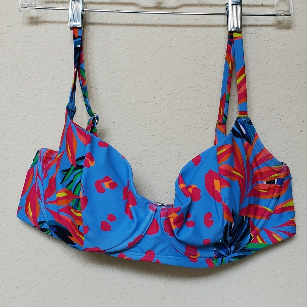 Tabitha Brown Multicolor Bikini Top.  Size Medium